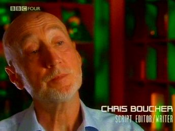 Chris Boucher... now oddly reminiscent of a Vogon from 'Doctor Who: Revenge of the Cybermen'